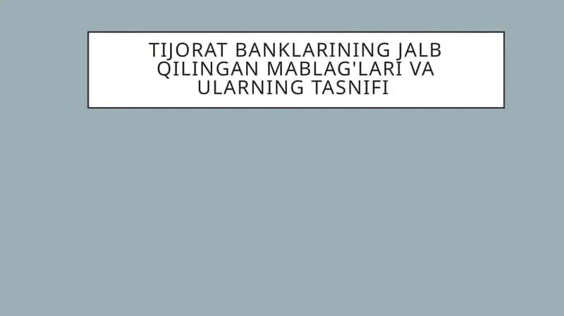 Tijoratbanklarining jalb qilingan mablag'lari 1
