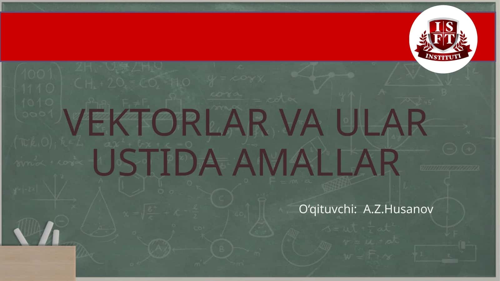 Vektorlar va ular ustida amallar 1
