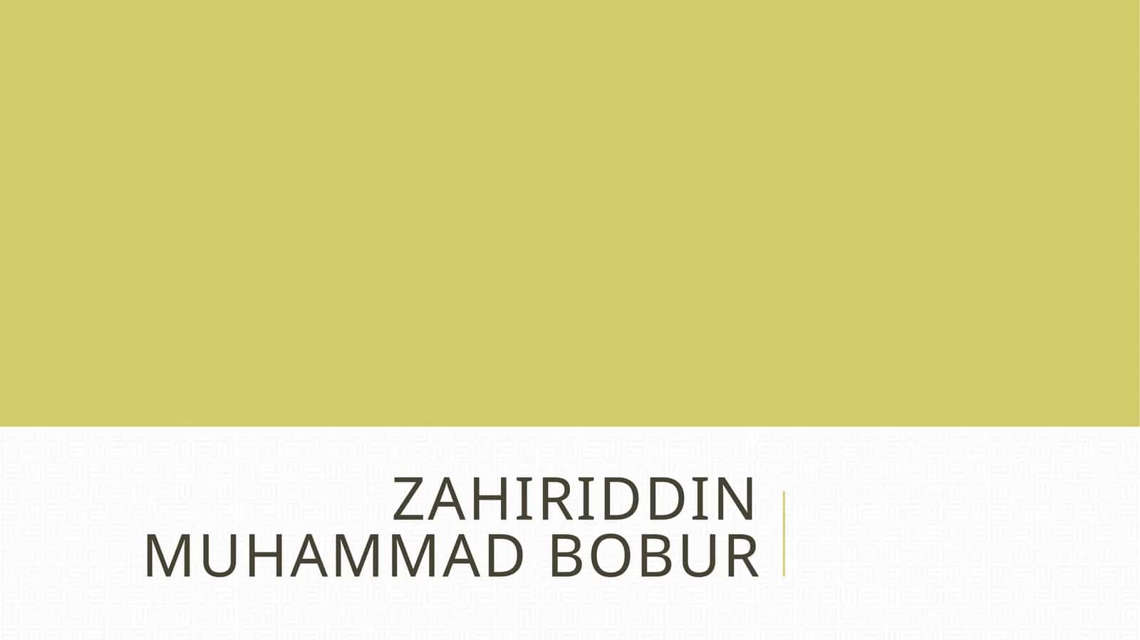ZahiriddinmuhammadBobur 1