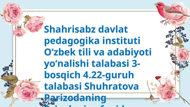 Psixologiya fanidantayyorlagan mustaqil taʼlim uchun taqdimoti 1