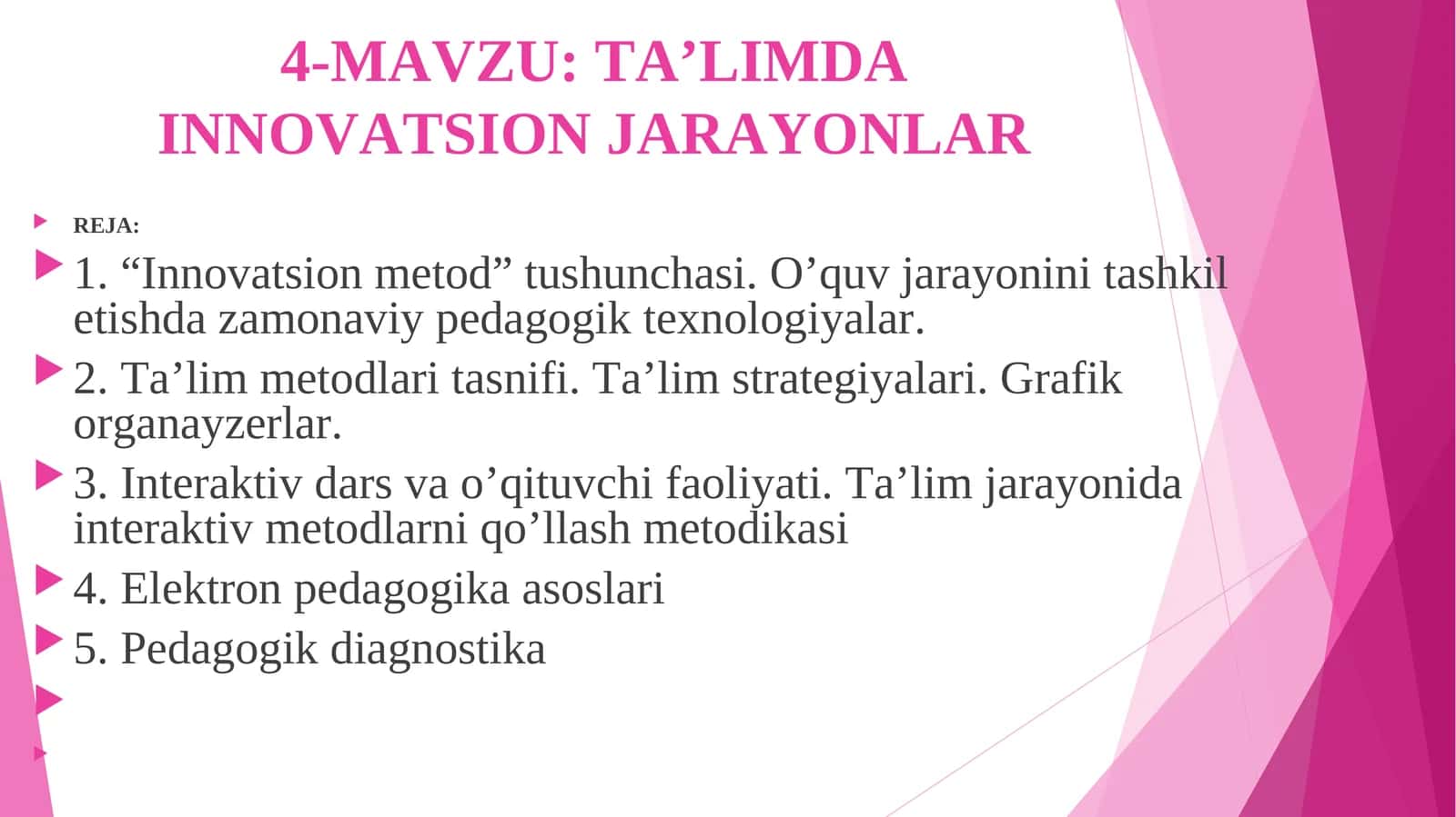 TA’LIMDA INNOVATSION JARAYONLAR 1