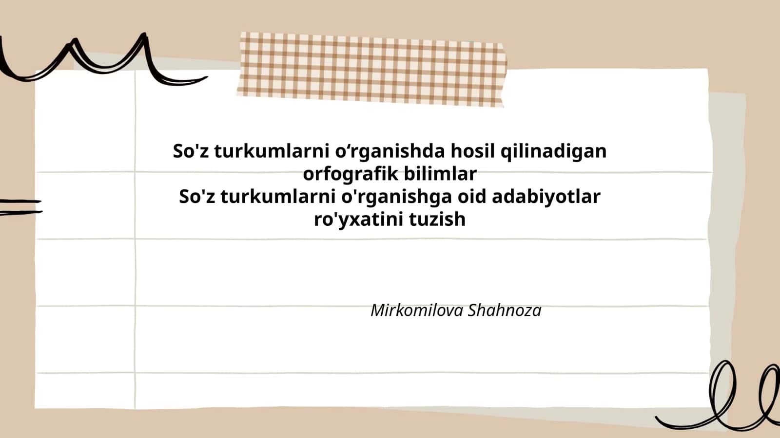 So'z turkumlarni o'rganishda hosil qilinadigan orfografik bilimlar 1