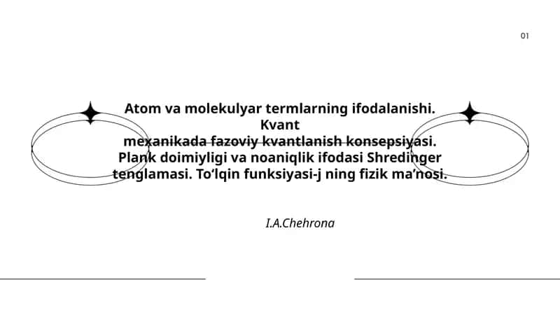 Atom va molekulyar termlarning ifodalanishi 1