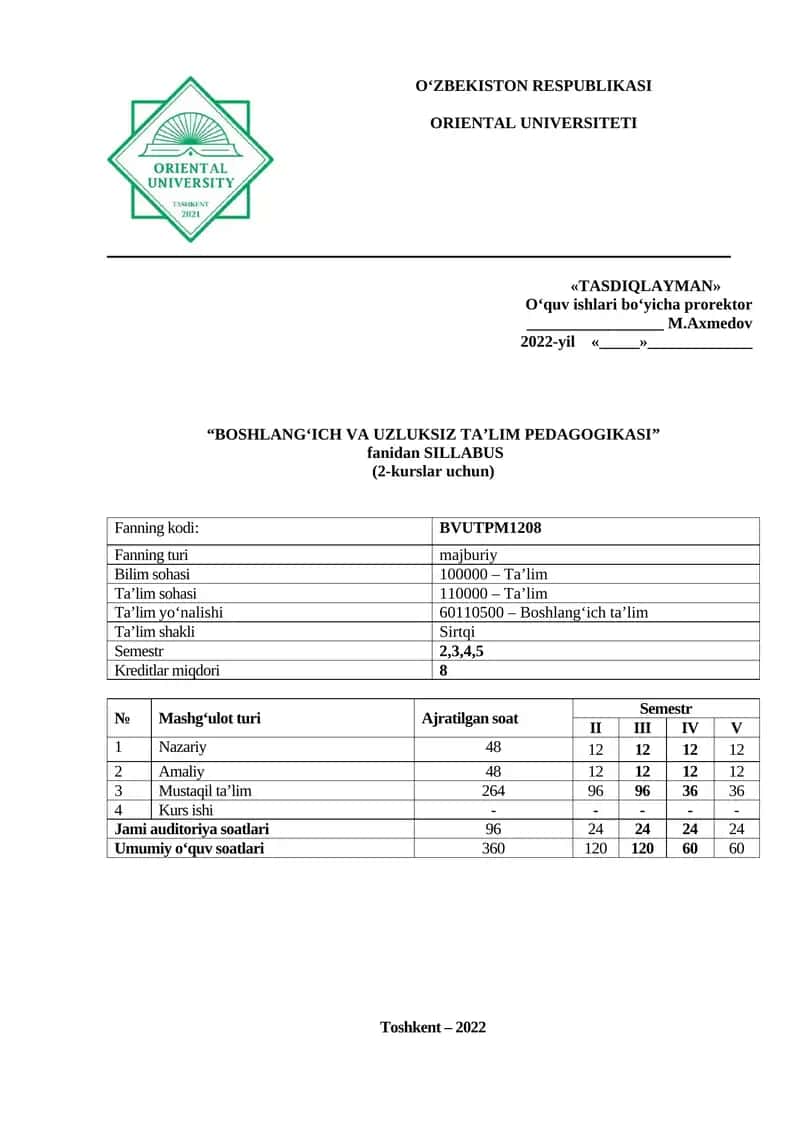 Boshlang‘ich va uzluksiz ta’lim pedagogikasi 1