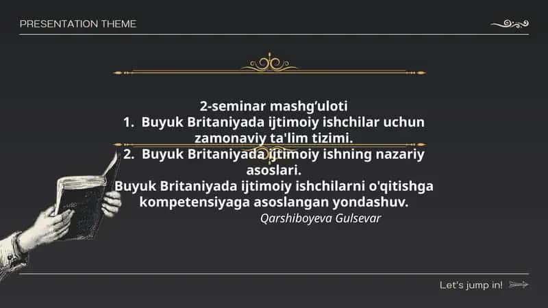 Buyuk Britaniyada ijtimoiy ishchilar uchun zamonaviy ta'lim tizimi 1