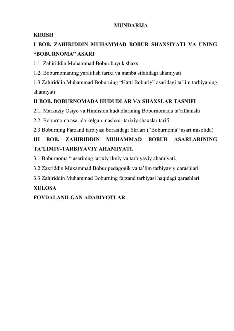 ZAHIRIDDIN MUHAMMAD BOBUR ASARLARINING TA’LIMIY-TARBIYAVIY AHAMIYATI. 1