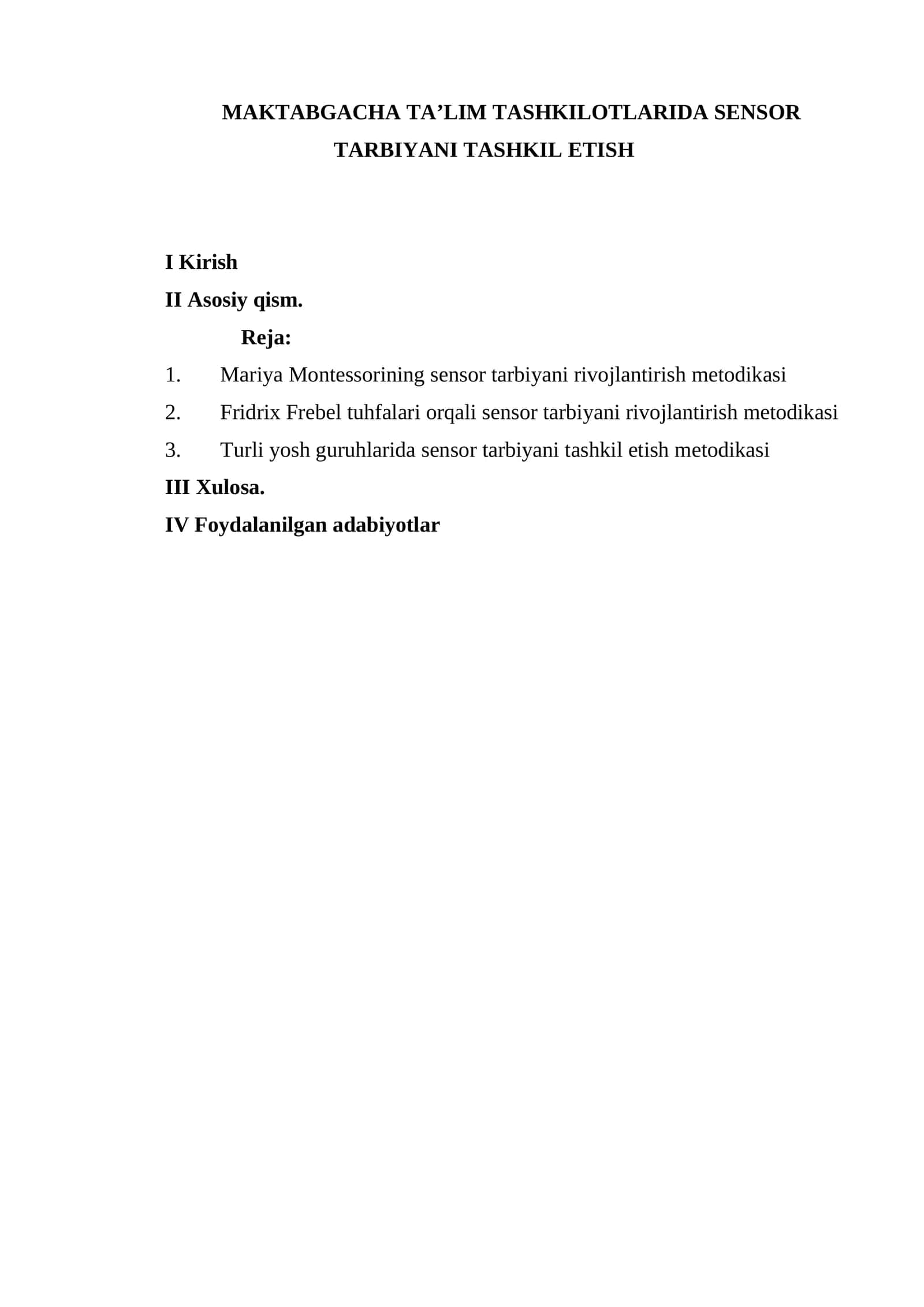 Fridrix Frebel tuhfalari orqali sensor tarbiyani rivojlantirish metodikasi 1