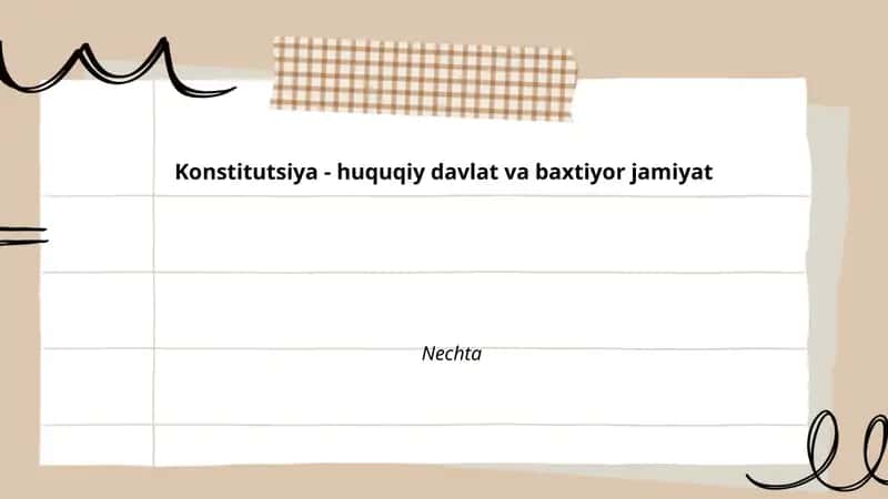 Konstitutsiya - huquqiy davlat va baxtiyor jamiyat 1