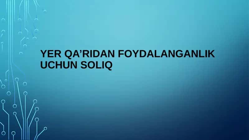 Soliq va soliqqa tortish fanidan 1
