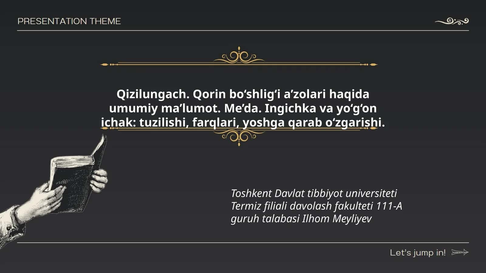 Qizilungach va qorin bo‘shlig‘i a’zolari 1