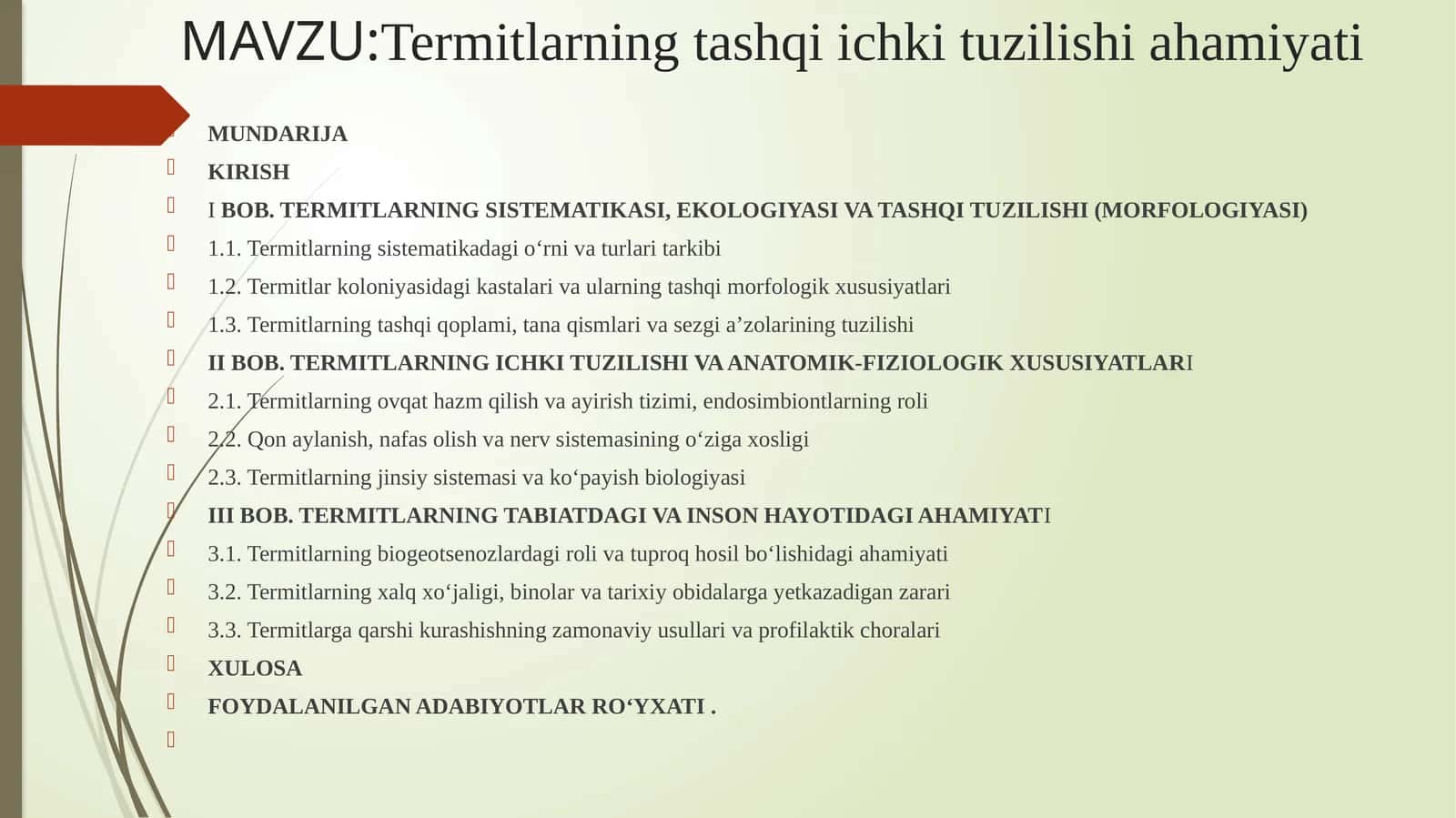 Termitlarning tashqi ichki tuzilishi ahamiyati 1
