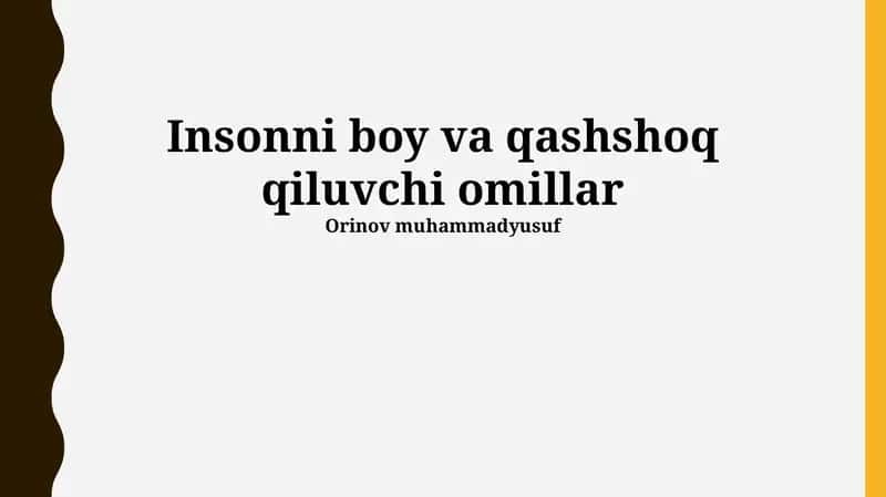 Uyqusizlik va qashshoqlikning ta'siri 1