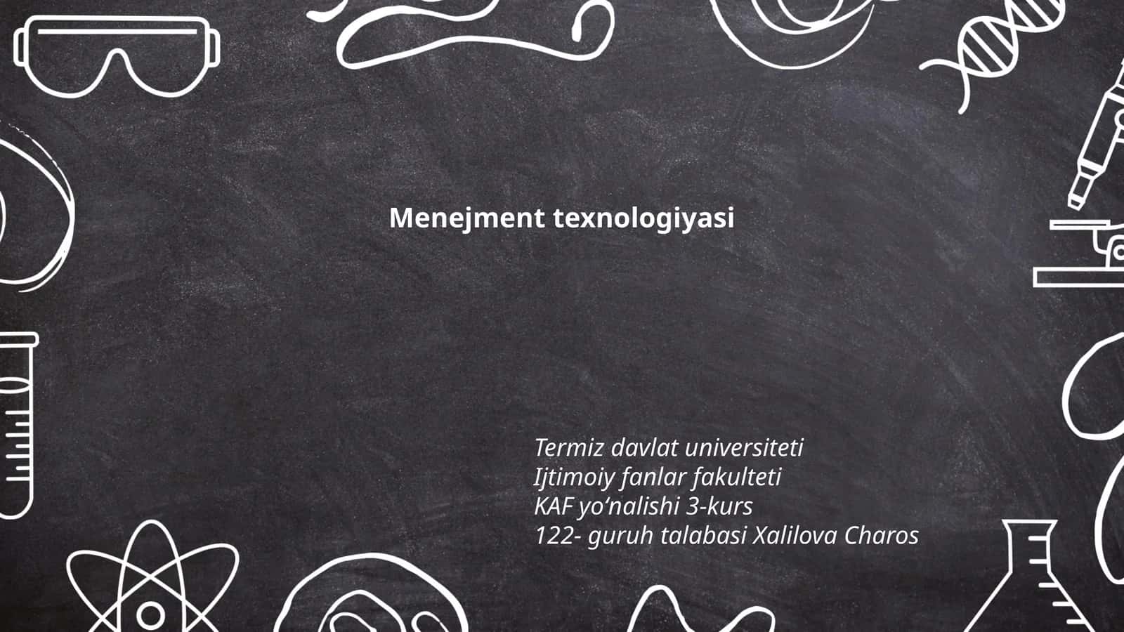 Menejment texnologiyasi 1