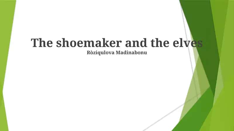 The shoemaker and the elves 1