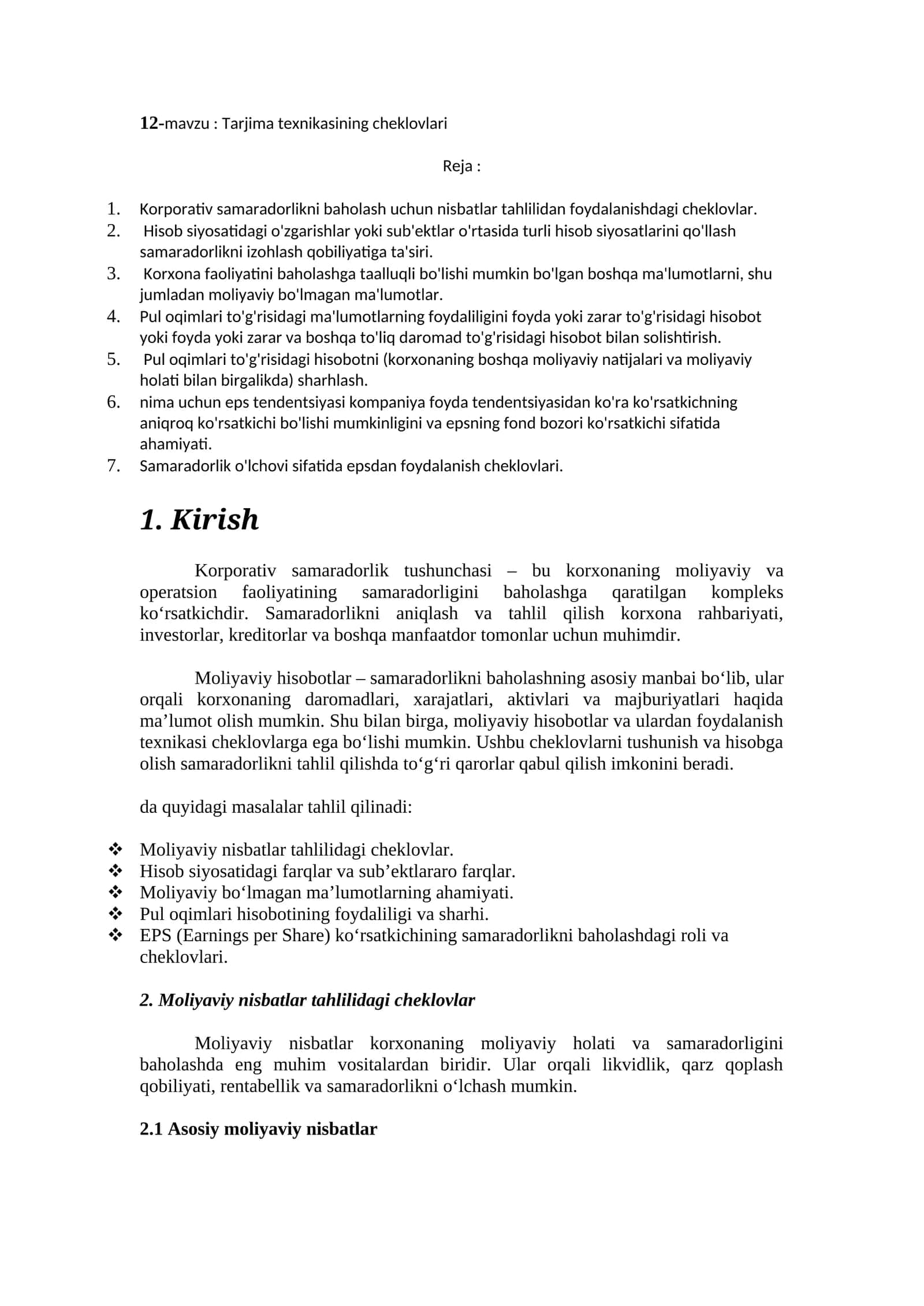 Tarjima texnikasining cheklovlari 1