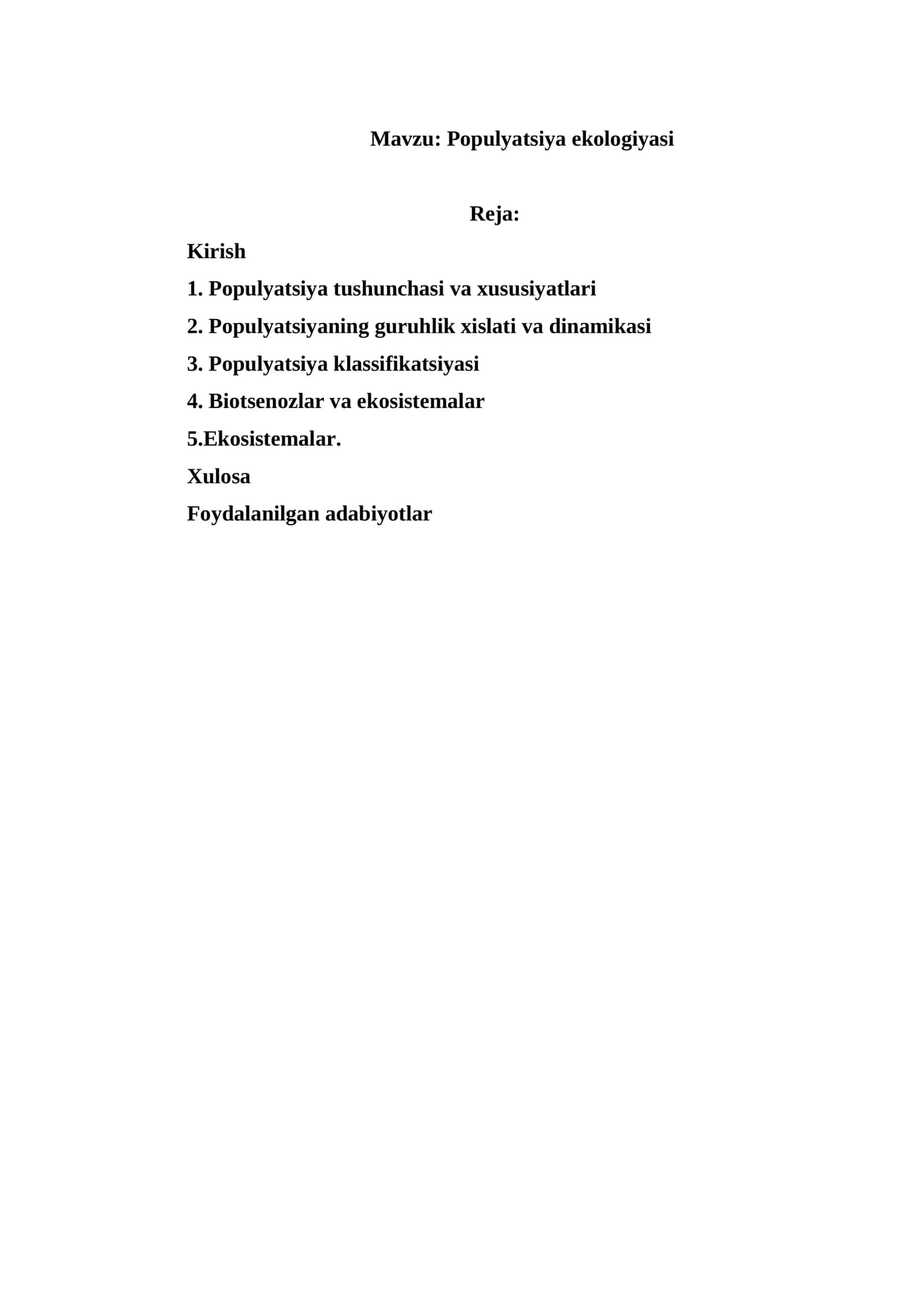 Populyatsiya ekologiyasi 1