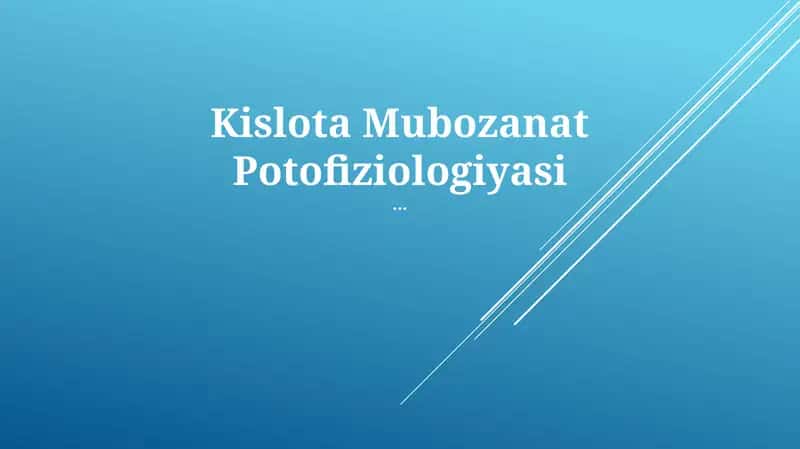 Kislota Mubozanat Potofiziologiyasi 1