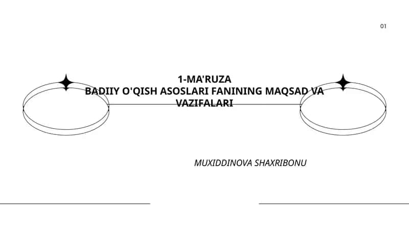 BADIIY O'QISH ASOSLARI FANINING MAQSAD VA VAZIFALARI 1