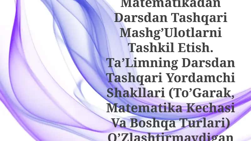 Darsni Tahlil Qilish 1