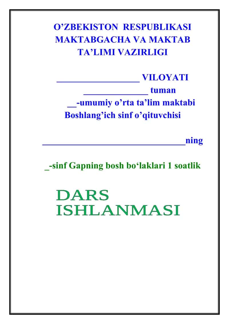 Gapning bosh boʻlaklari 1