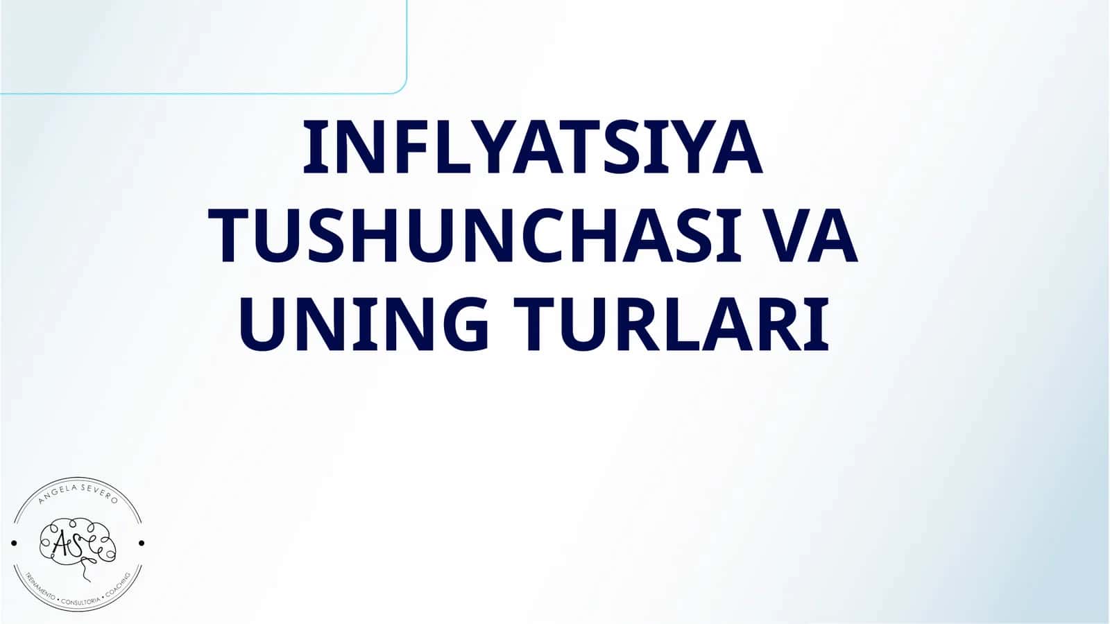 INFLYATSIYA TUSHUNCHASI VA UNING TURLARI 1