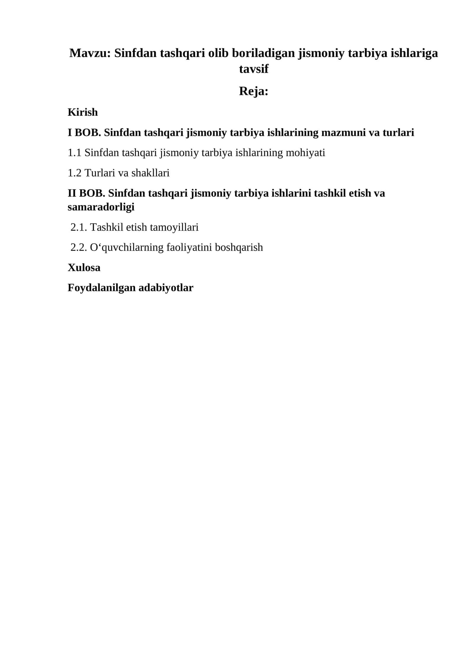 Sinfdan tashqari jismoniy tarbiya ishlariga tavsif 1