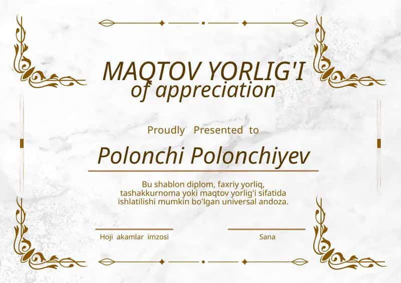 MAQTOV YORLIG'I shablon tayyor andoza 1