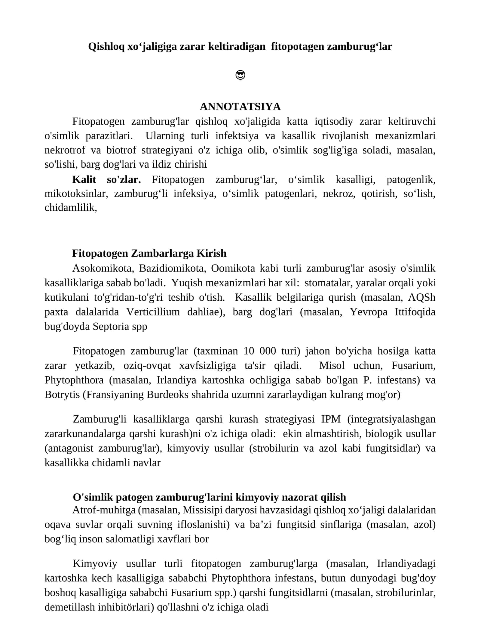 Fitopatogen zamburug'lar 1
