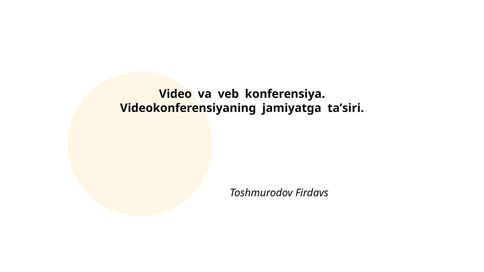 Video va veb konferensiya 1
