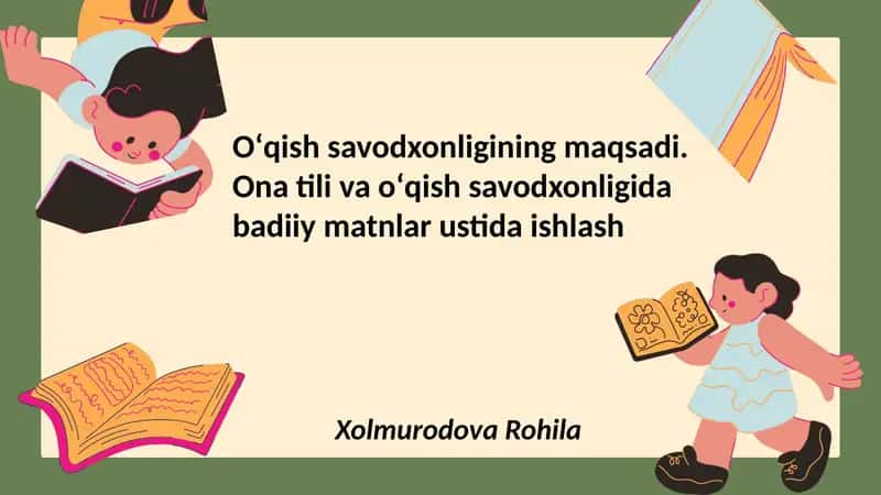 O‘qish savodxonligi 1