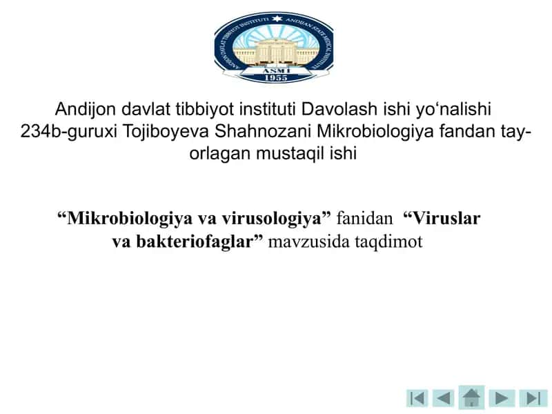 Viruslar va Bakteriofaglar 1