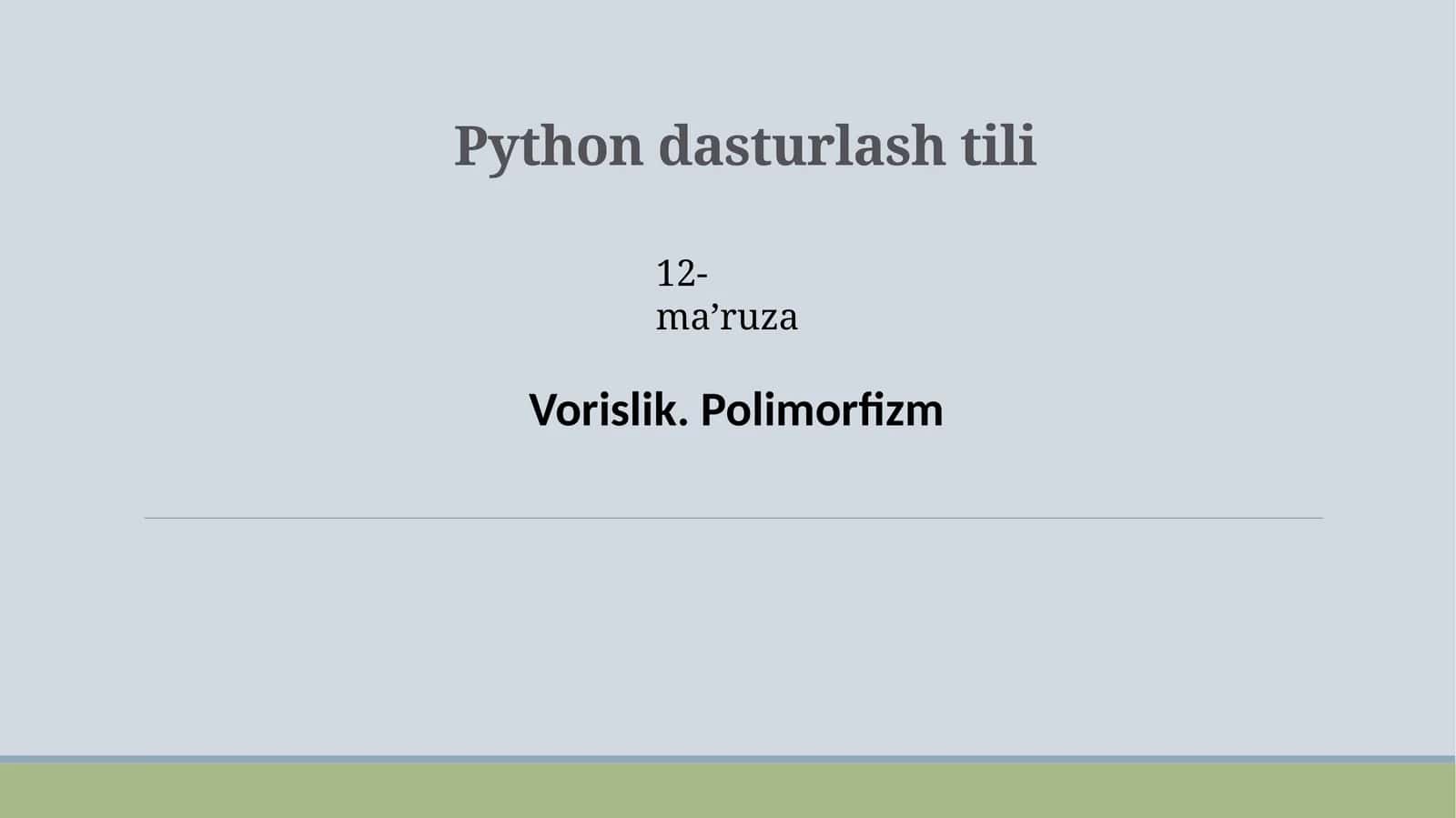 Pythondasturlashtili 1