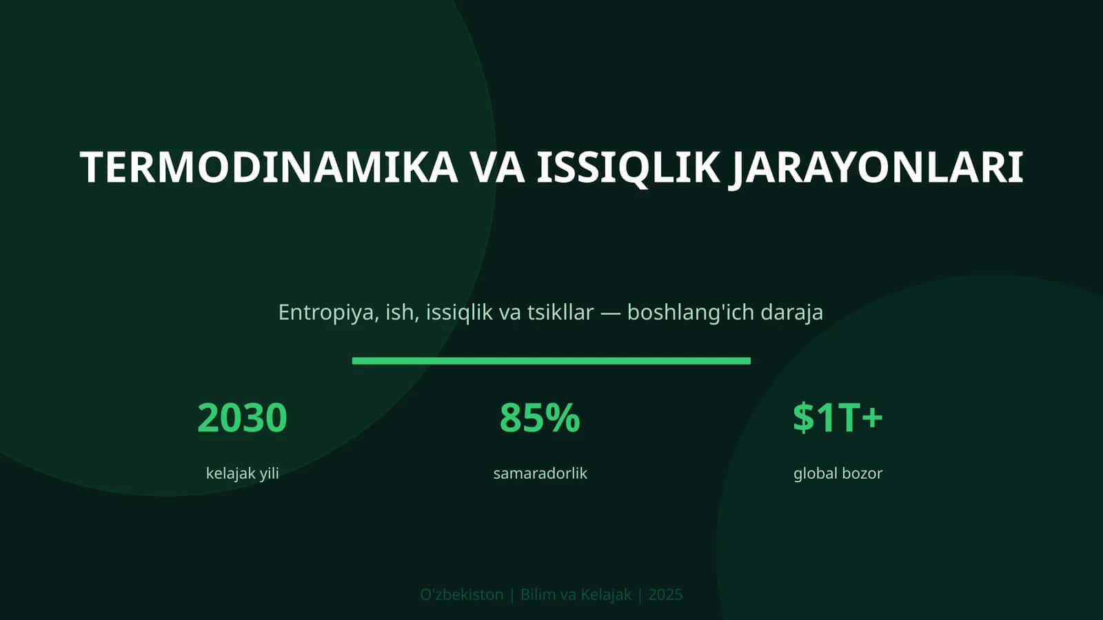 Termodinamika va Issiqlik Jarayonlari 1