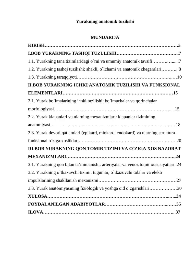 Yurakning anatomik tuzilishi 1