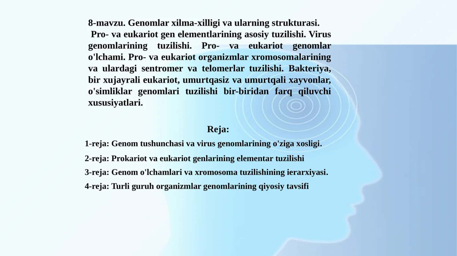 Genomlar xilma-xilligi va ularning strukturasi 1