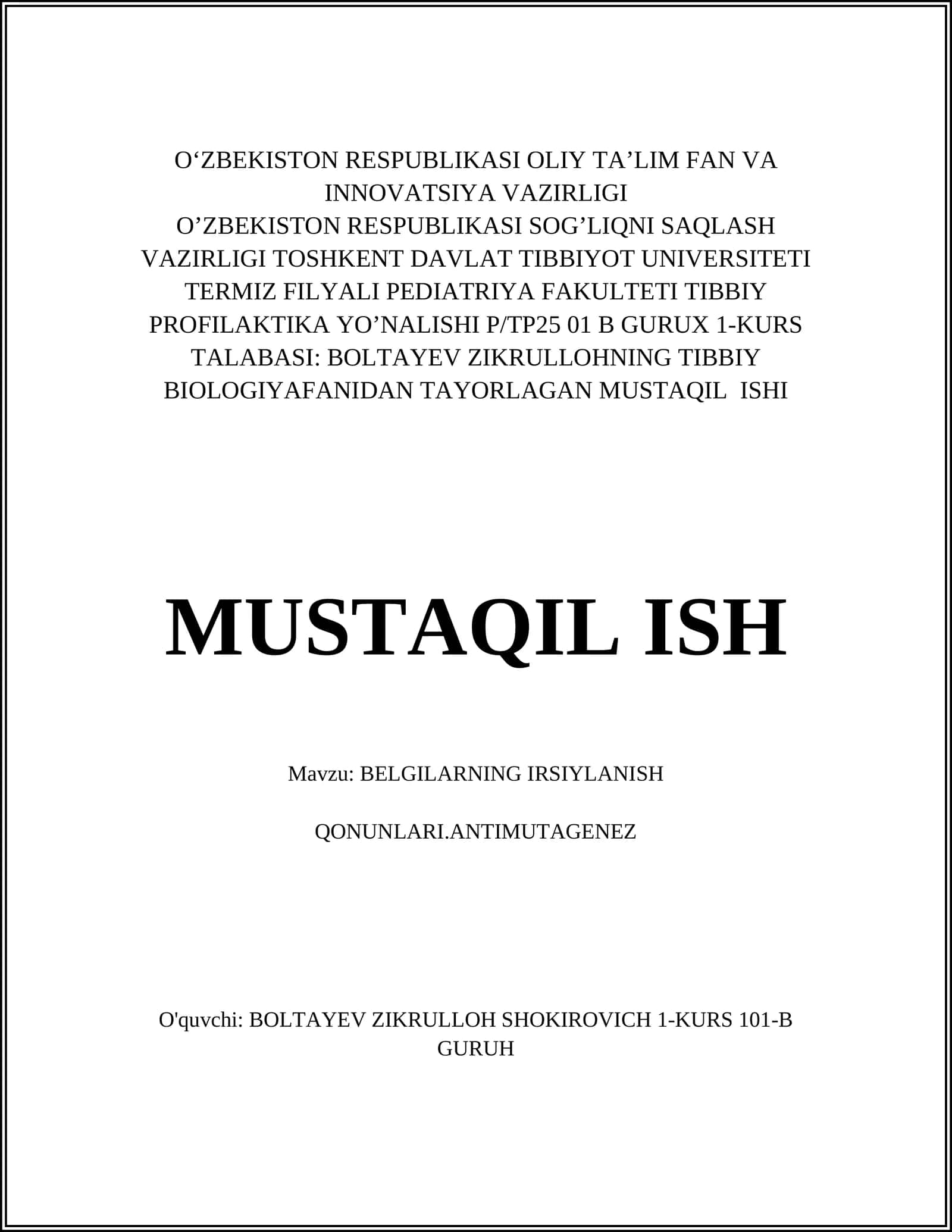 Mendel qonunlari: monohibrid va dihibrid tajribalar 1