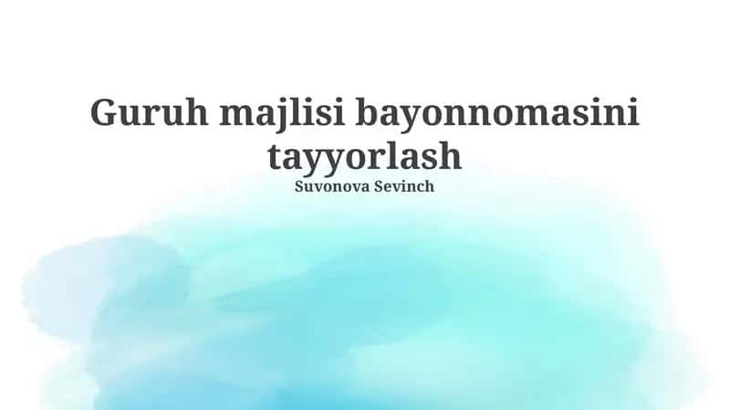 Uchrashuv bayonnomasi 1