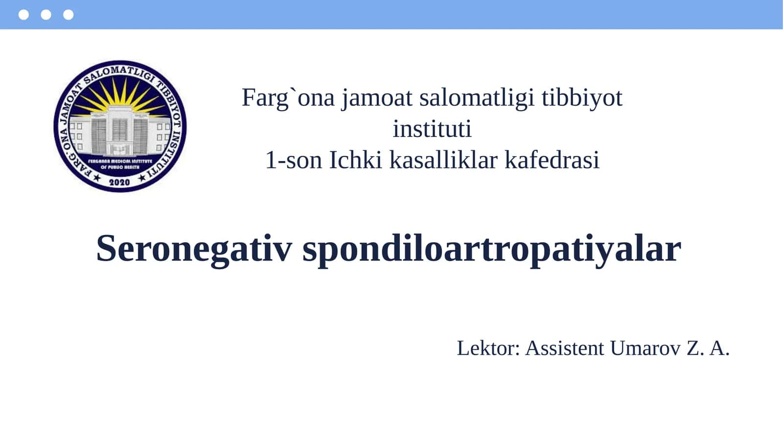 Seronegativ spondiloartropatiyalar 1