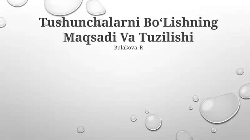 Tushunchalarni Bo‘Lishning Maqsadi Va Tuzilishi 1