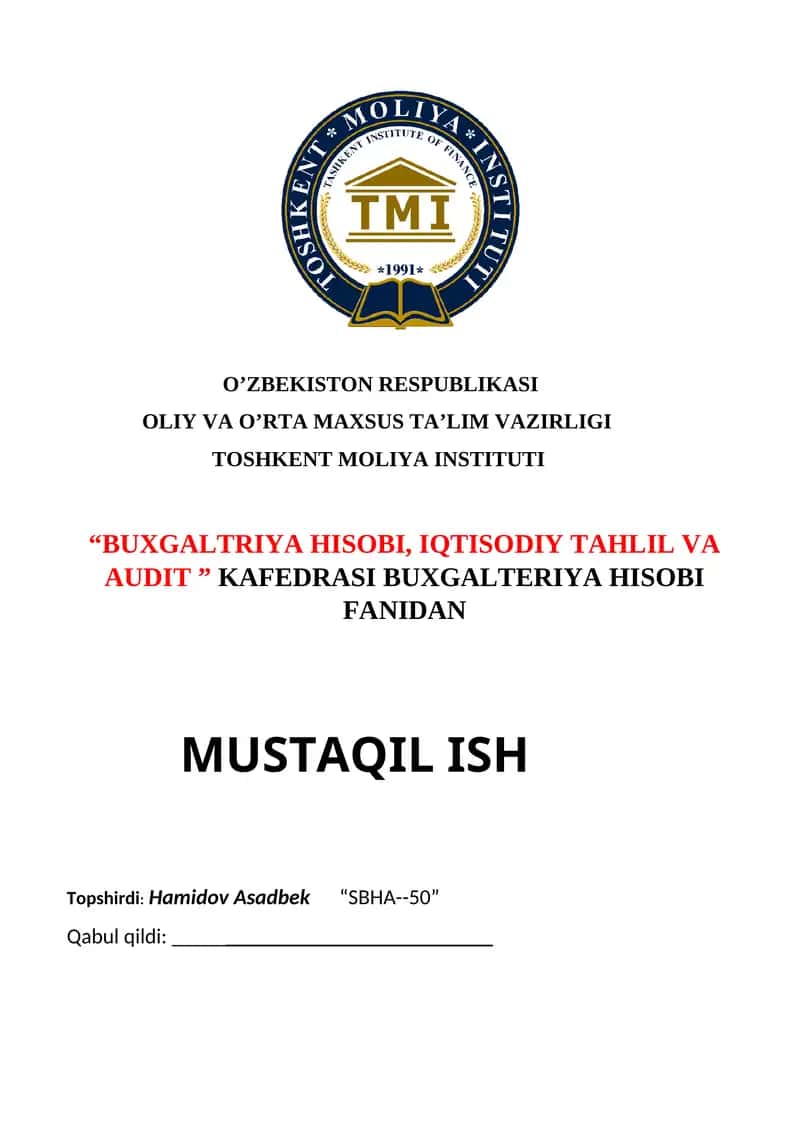 Buxgalteriya hisobi registirlari 1