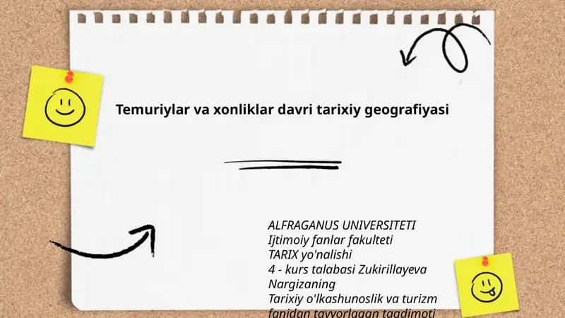 Temuriylar va xonliklar davri tarixiy geografiyasi 1
