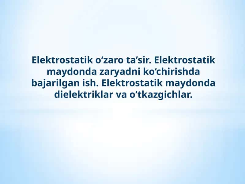 Elektrostatika 1