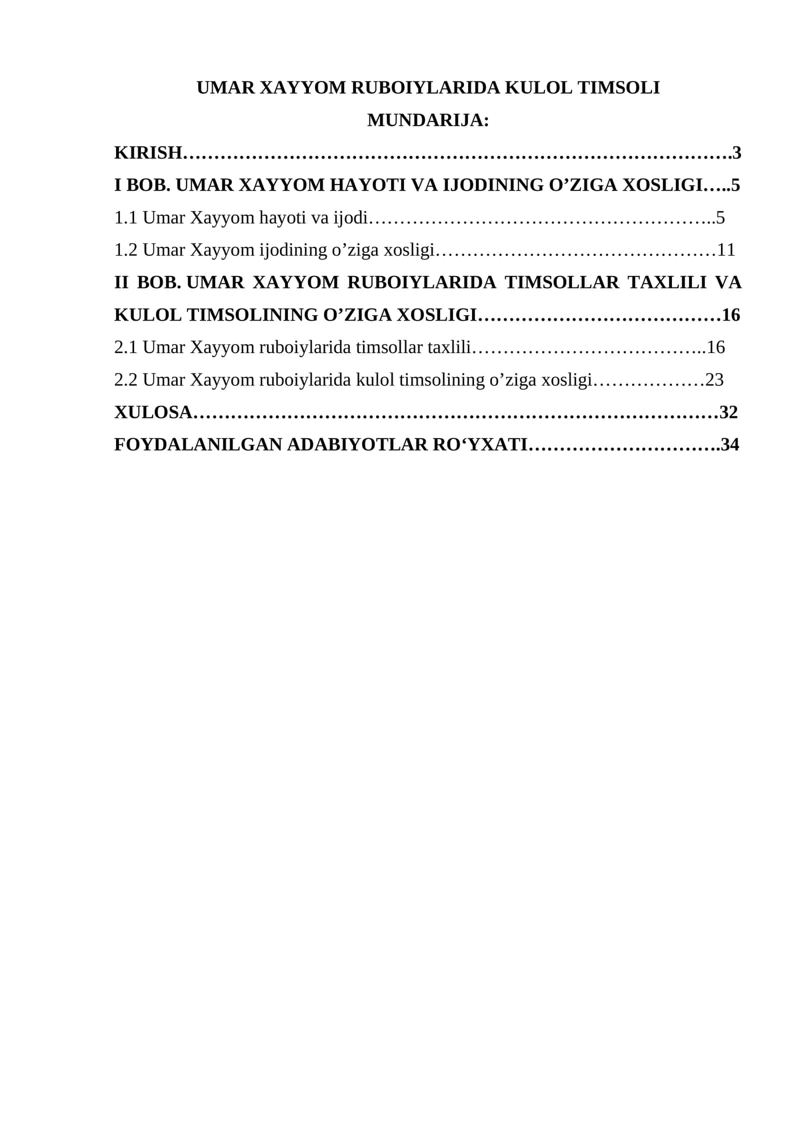 UMAR XAYYOM RUBOIYLARIDA KULOL TIMSOLI 1