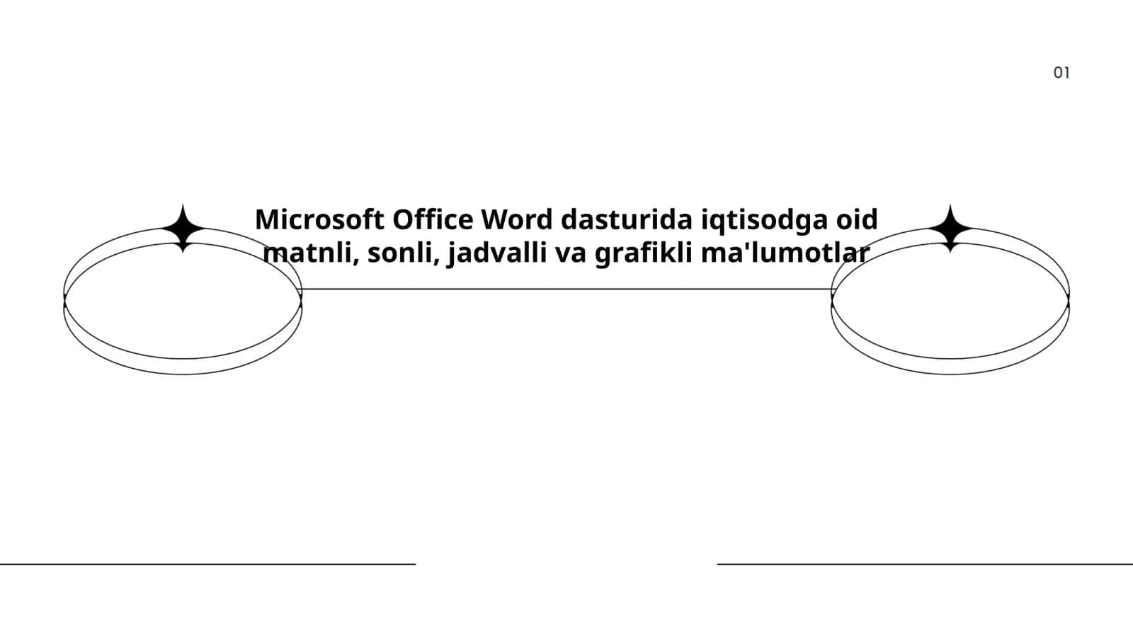 Iqtisodiy ko'rsatkichlar va ularning Wordda taqdimoti 1