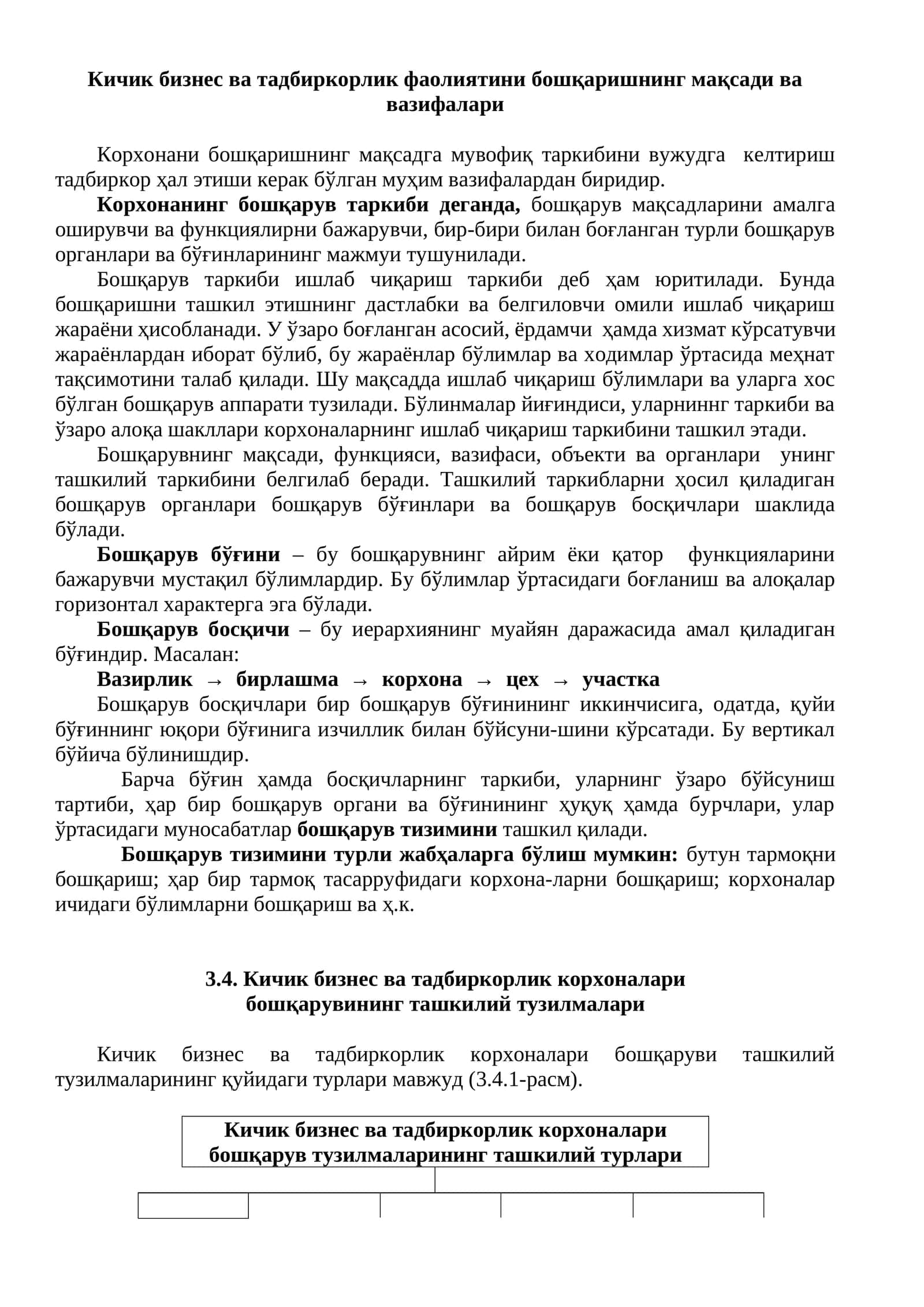 Кичик бизнес ва тадбиркорлик фаолиятини бошқаришнинг мақсади ва вазифалари 1