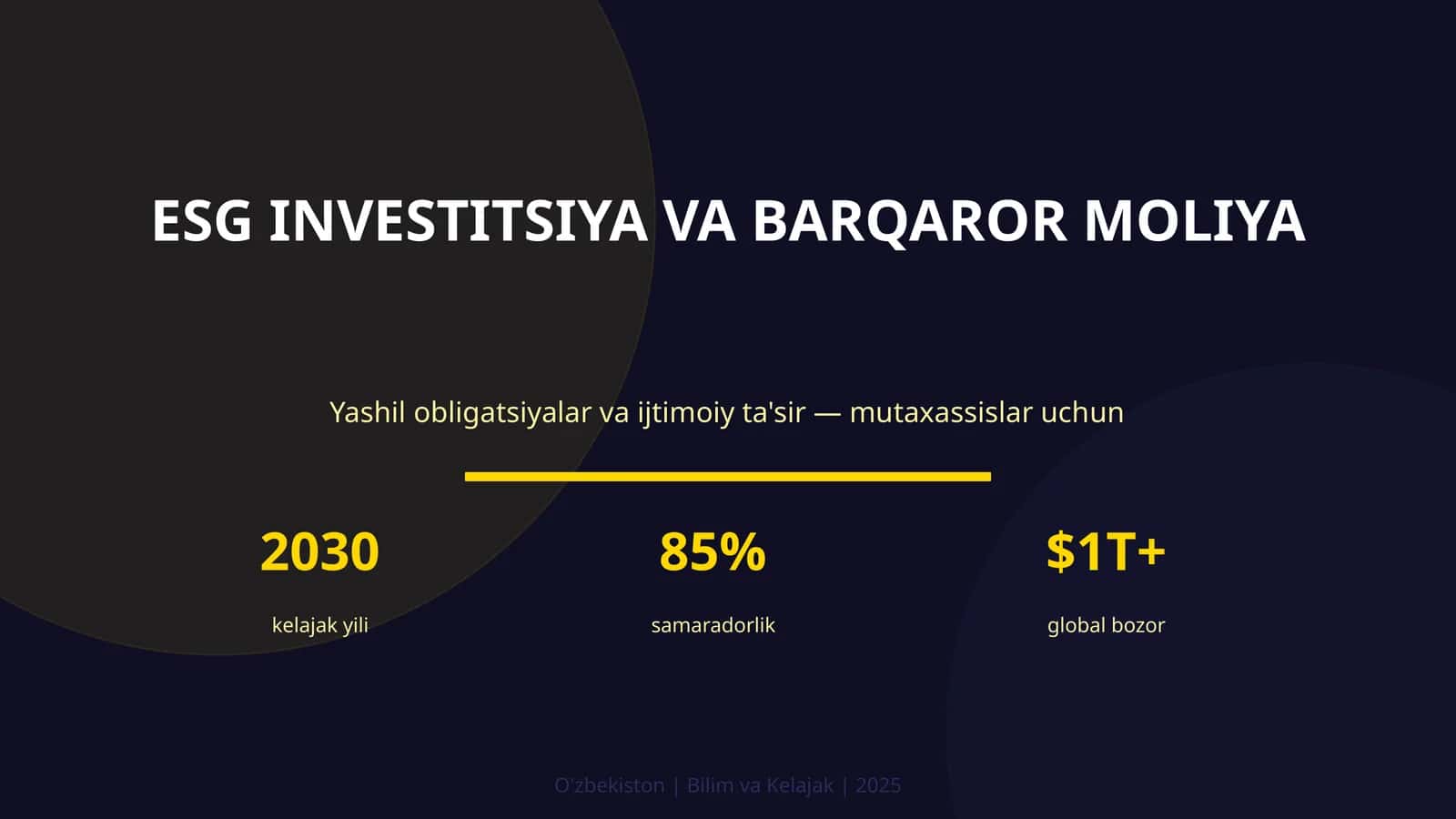 ESG INVESTITSIYA VA BARQAROR MOLIYA 1