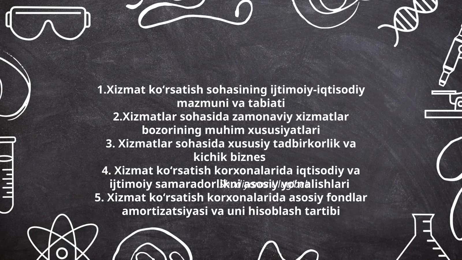 Xizmatlar sohasida zamonaviy xizmatlar bozorining muhim xususiyatlari 1