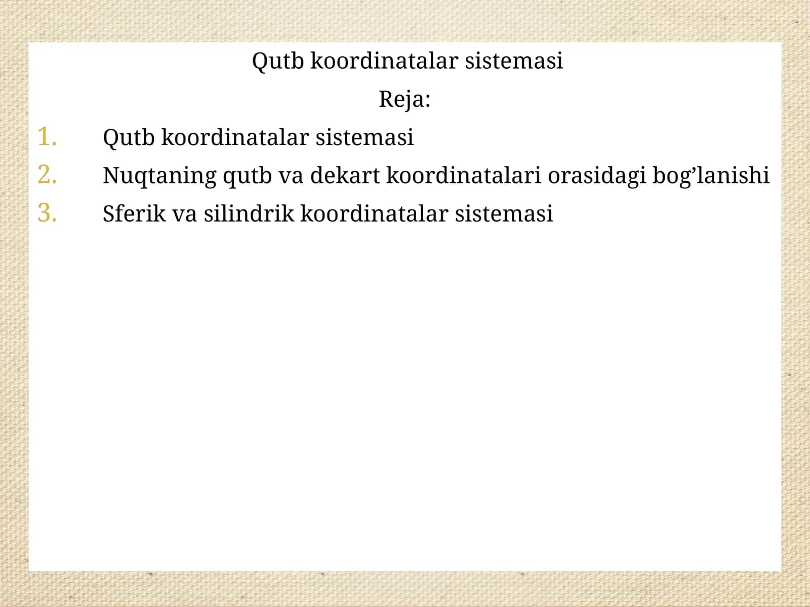 Qutb koordinatalar sistemasi 1