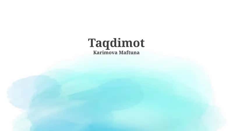 Samarali Taqdimot Uchun Maslahatlar 1