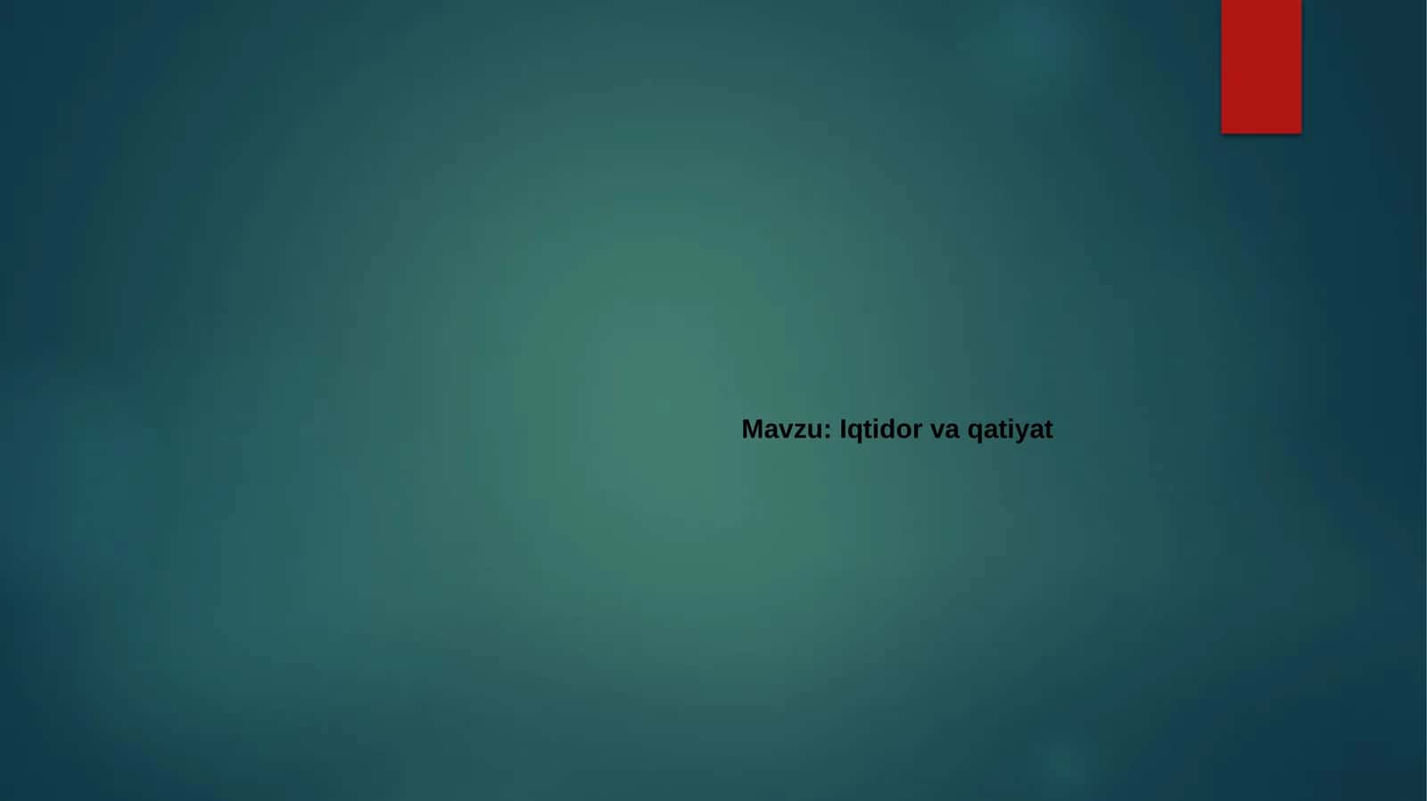 Iqtidorvaqatiyat 1